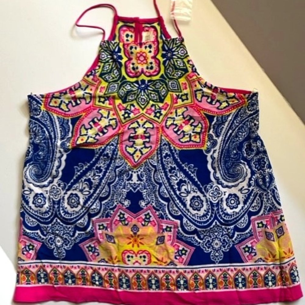 Pink and Blue Paisley Cami - NWT - Size M